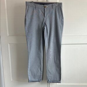 Tommy Hilfiger Blue & White Striped Cropped Pant
